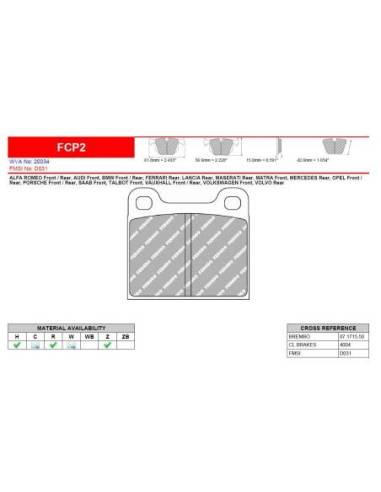 Pastillass FERODO RACING DS2500 para...