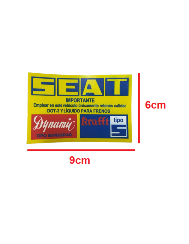 Pegatina "SEAT DYNAMIC KRAFFT" SEAT...