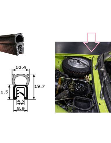 KIT Goma Vano Motor RENAULT 5 - Antiguo