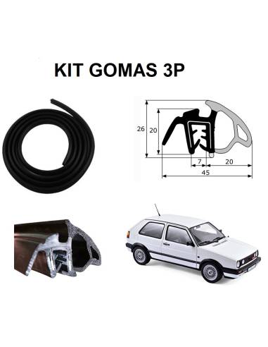 KIT Gomas Puerta GOLF MK2 - 3P