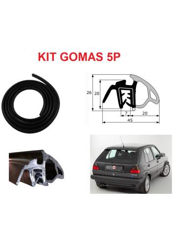 KIT Gomas Puerta GOLF MK2 - 5P