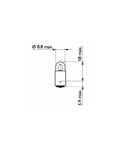 LAMPARA TUBULAR 12V y 3W -- T2W-T3W