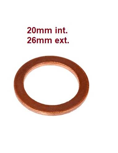 Arandela Plana en Cobre - 20x26mm