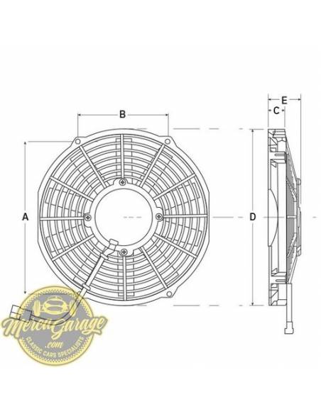KIT Ventiladores tipo SPAL SEAT 124