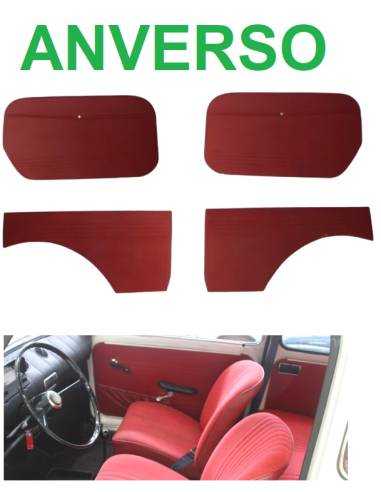 KIT Paneles Polipiel SEAT 600D - ROJOS
