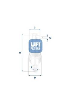 Filtro de Combustible para MERCEDES BENZ 300 Serie (W123) Versión 300 D del año 01/76 - 11/85