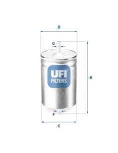 Filtro de Combustible para MERCEDES BENZ CL Classe (C140) Versión CL600 del año 06/96 - 12/98