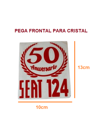 Pegatina "50 Aniversario" SEAT 124