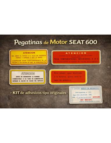 KIT Pegatinas Motor OEM - SEAT 600