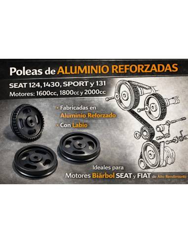 KIT Poleas Metálicas MOTOR SEAT/FIAT...