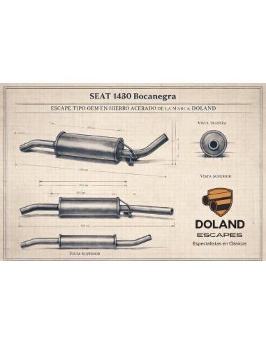 Silencioso Escape SEAT 1200/1430...