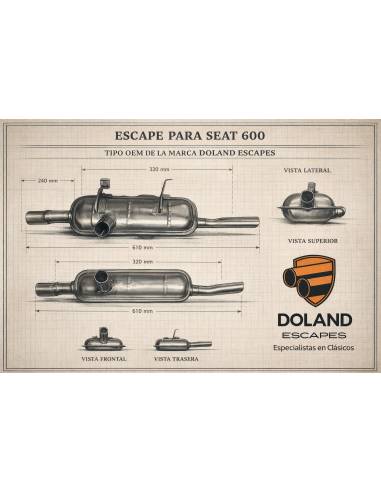 SILENCIOSO de ESCAPE - SEAT 600 L...