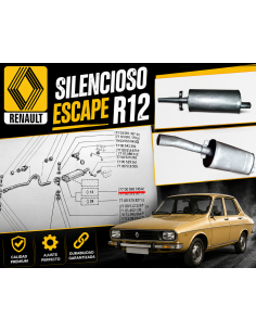 Silencioso Escape Renault 12