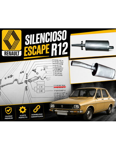 Silencioso Escape Renault 12
