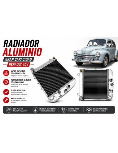 Radiador Aluminio Renault 4CV - Gran...
