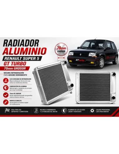Radiador Aluminio RENAULT SUPERCINCO...