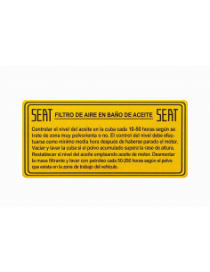 Pegatina "Filtro Aire en...