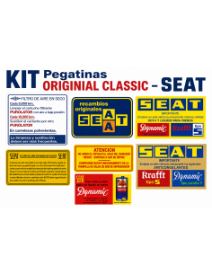 KIT de 7 Pegatinas ORIGINAL SEAT - Vehículo Nuevo