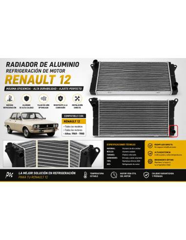 Radiador Motor RENAULT 12 OEM - 1x...