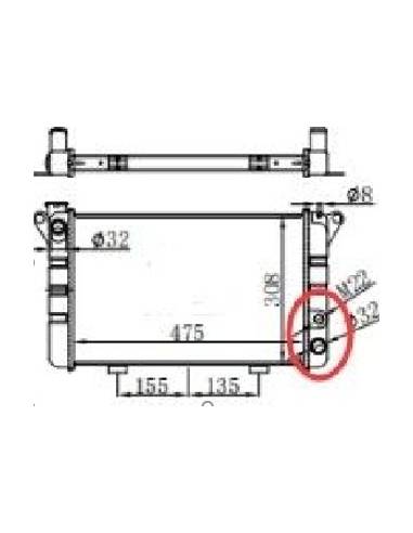 Radiador Motor R12 OEM - 2x salida