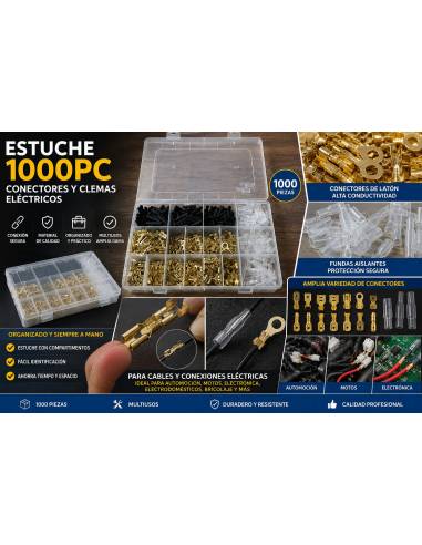 Estuche 1000 Conectores, Clemas y...