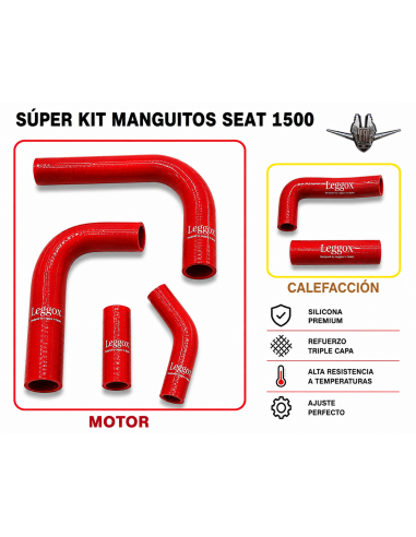 KIT Manguitos Silicona SEAT 1500 - ROJOS