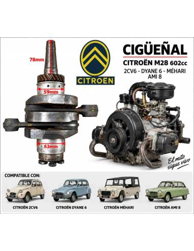 Cigueñal CITROEN 2CV, DYANE, MEHARI,...