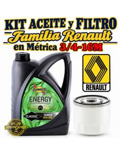 Aceite y Filtro Familia Renault Clásico - Métrica M16 - 3/4 (R5, 56, Supercinco..)