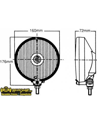FARO CARRETERA W/H3 12V 55W