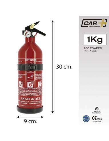 EXTINTOR HOMOLOGADO POLVO 1KG C/MANOM.