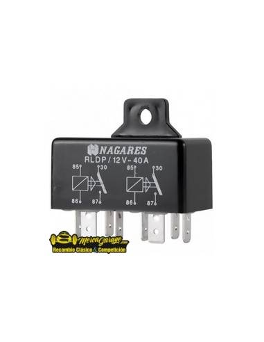 Relé paso doble NAGARES 2X40A. 8POLOS...