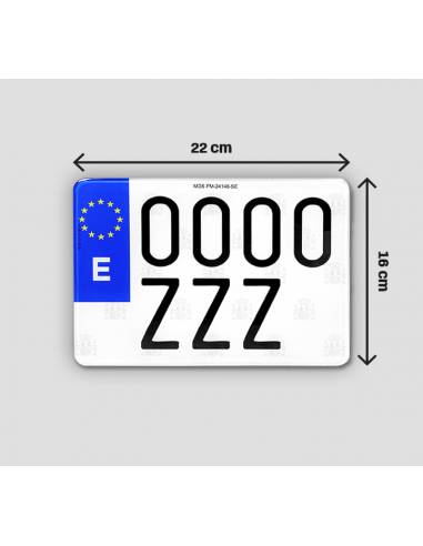 PLACA MATRÍCULA ACRILICA MOTO EUROPEA...