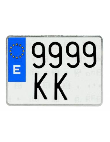 PLACA MATRÍCULA ACRILICA MOTO EUROPEA...