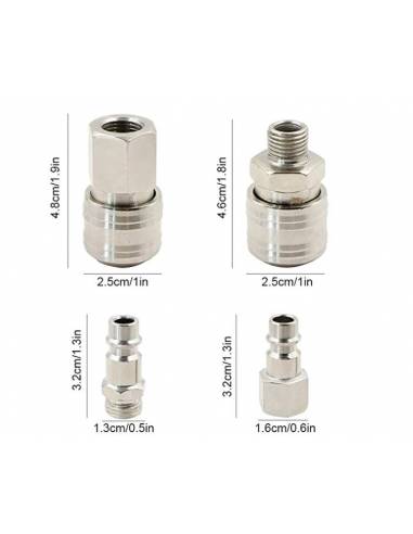 KIT Conectores Neumática - BSP 1/4 -...