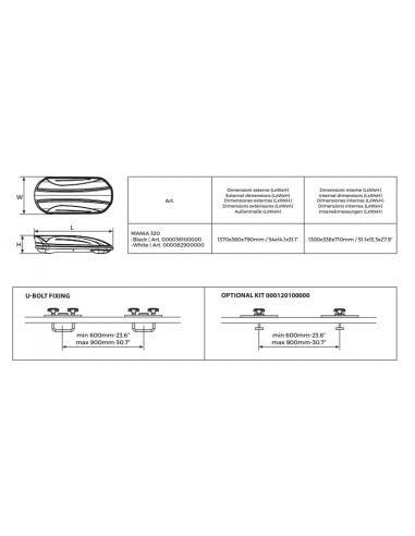 Cofre de techo Menabo. mod. Mania...