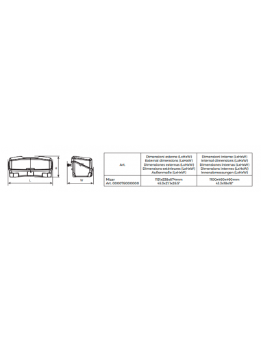 Cofre trasero Menabo. mod. Mizar (300...