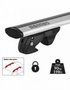 Barras de Techo Menabo JACKSON SILVER para CHEVROLET Nubira III Station Wagon  04-07