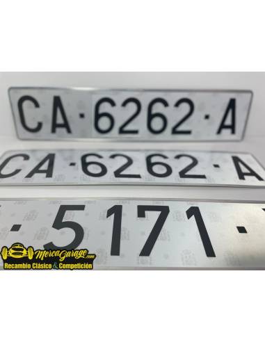 Placa Matrícula Metálica Ordinaria NO...