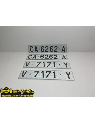 Placa Matrícula Metálica Ordinaria NO...