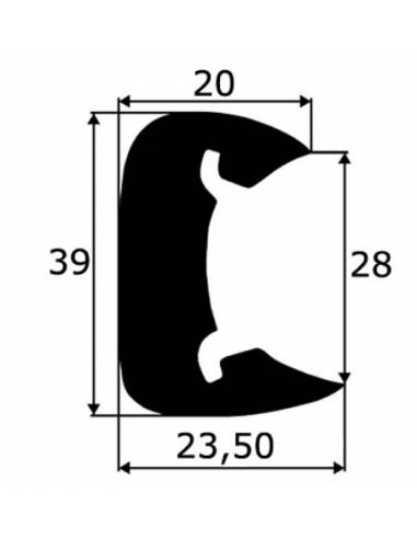 Goma de Parachoques - SEAT 124/1430