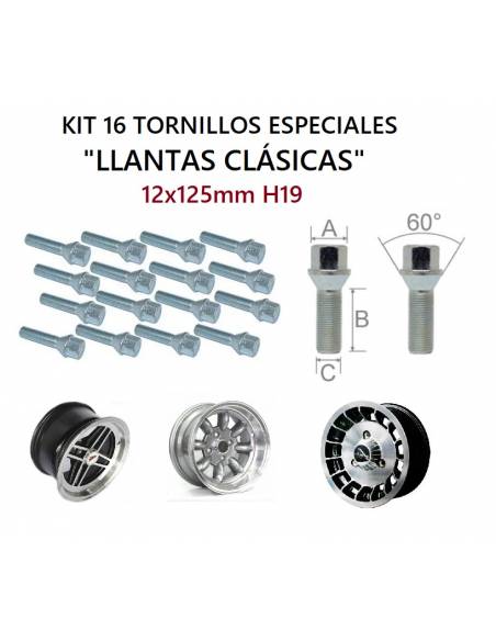 peso Positivo La risa KIT Tornillos 12X125mm "Llanta Aluminio"