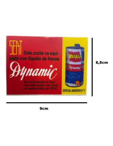 Pegatina "SEAT DYNAMIC" SEAT CLÁSICO