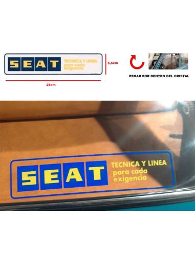 Pegatina " TÉCNICA Y LÍNEA" SEAT CLÁSICO